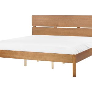 Łóżko Drewno BOISSET 180 x 200 cm Ciemnobrązowy 299574 Łóżko Drewno BOISSET 180 x 200 cm Ciemnobrązowy 299574