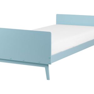 Łóżko drewno sosnowe 90×200 cm błękitne 299766 Łóżko drewno sosnowe 90×200 cm błękitne 299766