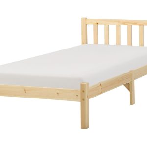 Łóżko Drewno sosnowe FLORAC 90 x 200 cm Jasnobrązowe 299727 Łóżko Drewno sosnowe FLORAC 90 x 200 cm Jasnobrązowe 299727