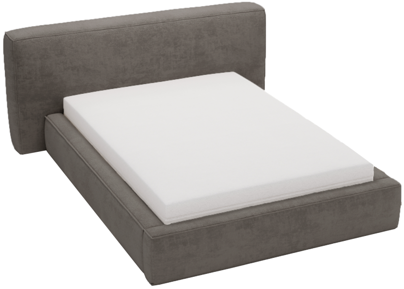 Łóżko dwuosobowe 160x200 Vitoria z dużym zagłowiem - Szary 1053894