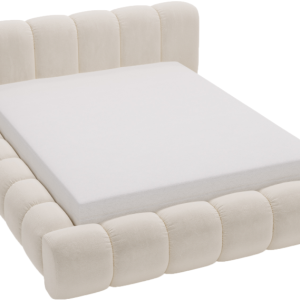 Łóżko dwuosobowe 180×200 Cloud, aksamit, gruba pianka – Kremowy 1054952 Łóżko dwuosobowe 180×200 Cloud, aksamit, gruba pianka – Kremowy 1054952