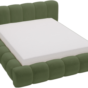 Łóżko dwuosobowe 180×200 Cloud, aksamit, gruba pianka – Zielony 1054929 Łóżko dwuosobowe 180×200 Cloud, aksamit, gruba pianka – Zielony 1054929