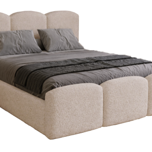 Łóżko dwuosobowe z wysokim przodem 140×200 Capri – Beżowy 1053279 Łóżko dwuosobowe z wysokim przodem 140×200 Capri – Beżowy 1053279