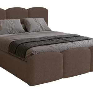 Łóżko dwuosobowe z wysokim przodem 160×200 Capri – Brązowy 1052218 Łóżko dwuosobowe z wysokim przodem 160×200 Capri – Brązowy 1052218
