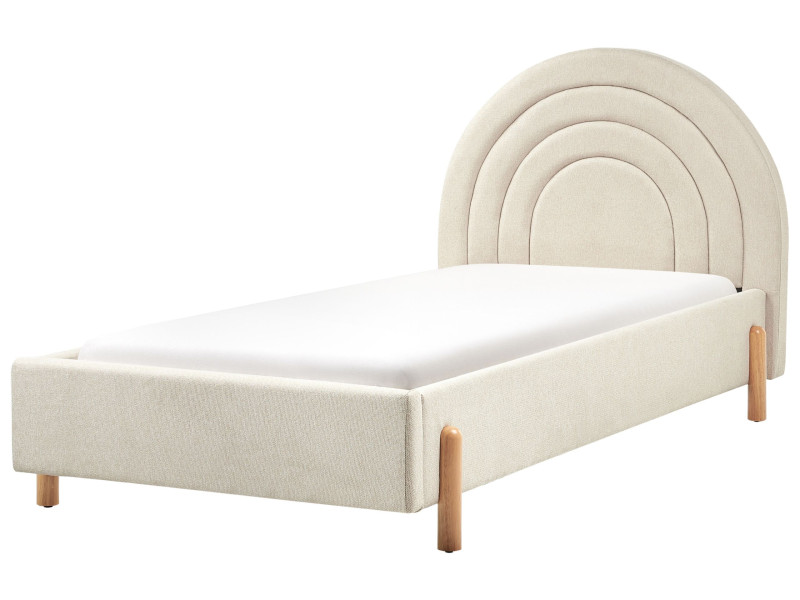 Łóżko dziecięce 90x200 cm materiałowe beżowe 515978
