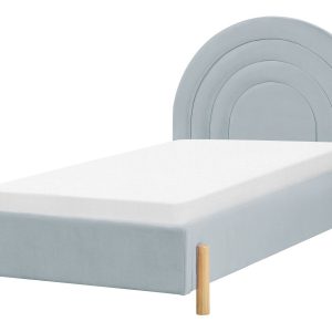 Łóżko dziecięce 90×200 cm welurowe jasnoniebieskie 135011 Łóżko dziecięce 90×200 cm welurowe jasnoniebieskie 135011