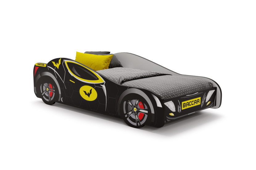 Łóżko dziecięce BATCAR BLACK 160x80, łóżko samochód 718686