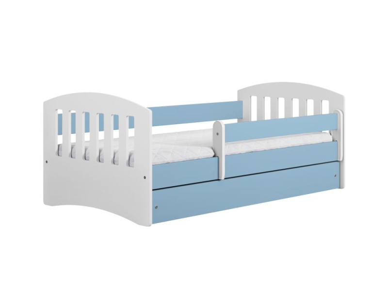 Łóżko dziecięce CLASSIC 1 140x80 niebieskie bez szuflady/bez materaca 950281