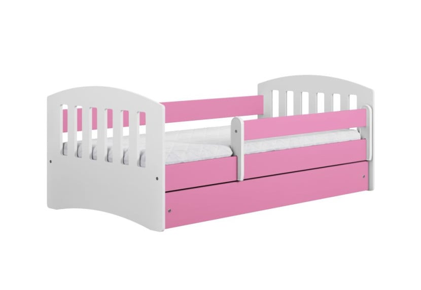 Łóżko dziecięce CLASSIC 1 140x80 różowe bez szuflady/bez materaca 950328