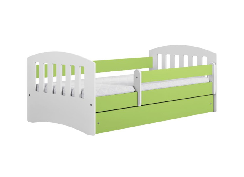 Łóżko dziecięce CLASSIC 1 140x80 zielone bez szuflady/bez materaca 950318