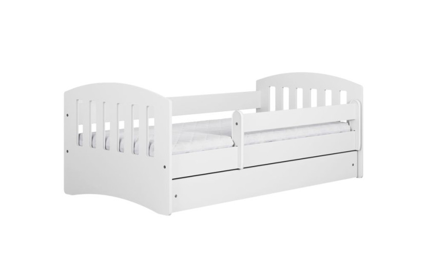 Łóżko dziecięce CLASSIC 1 180x80 białe bez szuflady/bez materaca 950277