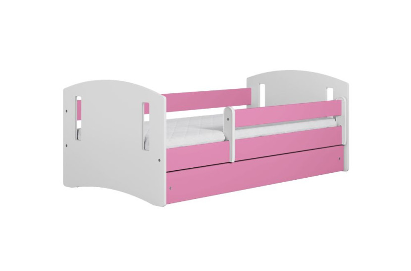 Łóżko dziecięce CLASSIC 2 140x80 różowe bez szuflady/bez materaca 950316