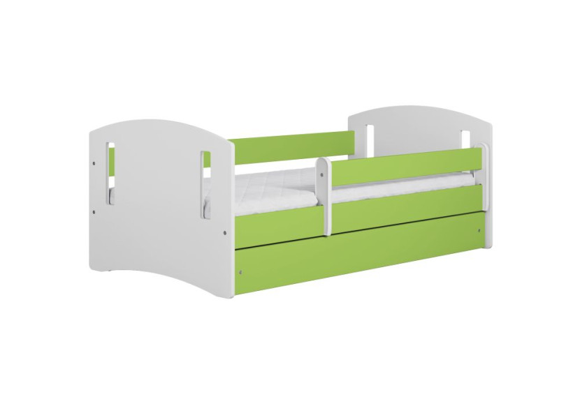 Łóżko dziecięce CLASSIC 2 160x80 zielone bez szuflady/bez materaca 950306