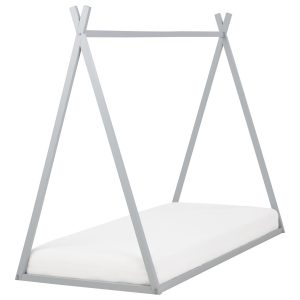 Łóżko dziecięce domek drewniana rama 90×200 cm 299767