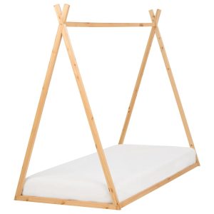 Łóżko dziecięce domek drewniana rama 90×200 cm 299770 Łóżko dziecięce domek drewniana rama 90×200 cm 299770