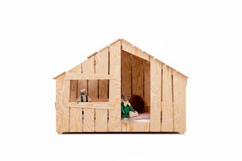 Łóżko dziecięce domek FRED 70x140 sosna bez szuflady/bez materaca 1001053