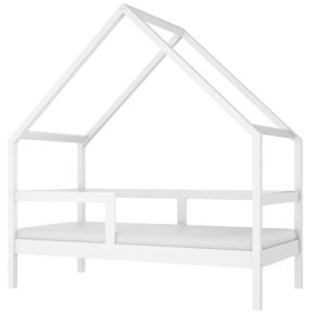 Łóżko dziecięce domek PEAK 160×80 sosna biały mat 454996 Łóżko dziecięce domek PEAK 160×80 sosna biały mat 454996
