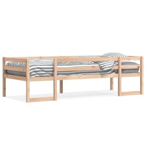 Łóżko Dziecięce Drewniane 75×190 Brązowe Rama Łóżka 1101847 Łóżko Dziecięce Drewniane 75×190 Brązowe Rama Łóżka 1101847