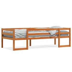 Łóżko Dziecięce Drewniane 75×190 Brązowe Rama Łóżka 1101843 Łóżko Dziecięce Drewniane 75×190 Brązowe Rama Łóżka 1101843