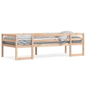 Łóżko Dziecięce Drewniane 80×200 Brązowe Rama Łóżka 1101839 Łóżko Dziecięce Drewniane 80×200 Brązowe Rama Łóżka 1101839