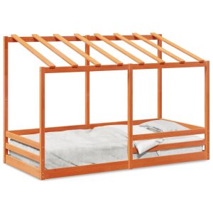 Łóżko Dziecięce Drewniane 90×200 Brązowe Rama Łóżka 1101881 Łóżko Dziecięce Drewniane 90×200 Brązowe Rama Łóżka 1101881