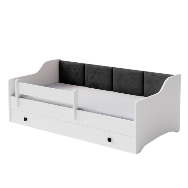 Łóżko dziecięce Eryk 160x80, z panelami tapicerowanymi 200069