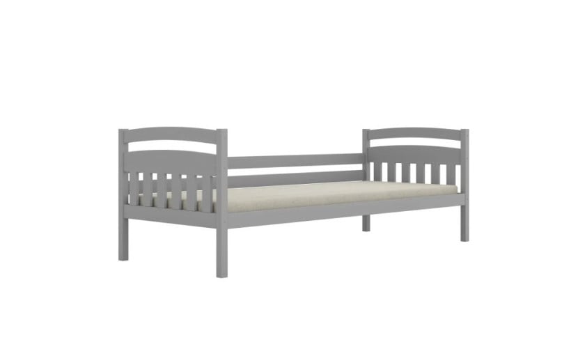 Łóżko dziecięce LILKA 160x80cm szare drewniane bez szuflady/bez materaca 950326