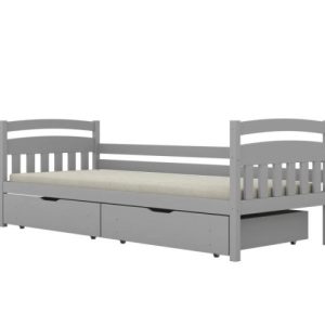 Łóżko dziecięce LILKA 160x80cm szare drewniane bez szuflady/bez materaca 950263 Łóżko dziecięce LILKA 160x80cm szare drewniane bez szuflady/bez materaca 950263