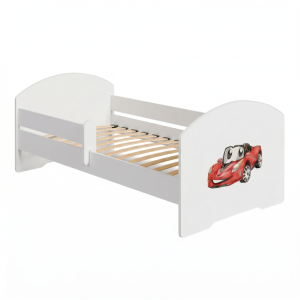 Łóżko dziecięce LUK z barierką 140×70 Auto chorągiewką 1040352 Łóżko dziecięce LUK z barierką 140×70 Auto chorągiewką 1040352