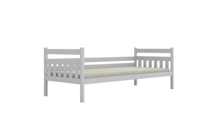 Łóżko dziecięce LULEK 160x80cm białe drewniane bez szuflady/bez materaca 950300