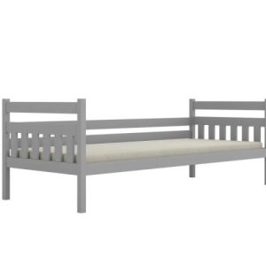 Łóżko dziecięce LULEK 180x80cm szare drewniane bez szuflady/bez materaca 959382 Łóżko dziecięce LULEK 180x80cm szare drewniane bez szuflady/bez materaca 959382