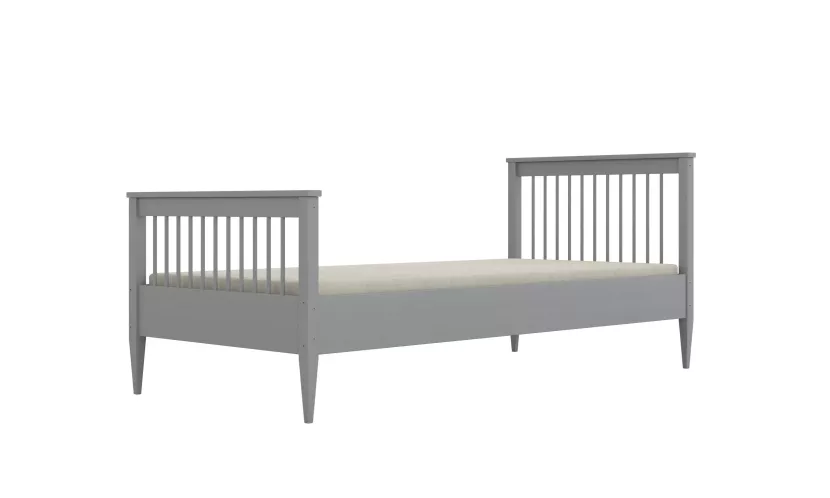 Łóżko dziecięce MIJA 160x80cm szare drewniane bez szuflady/bez materaca 950332