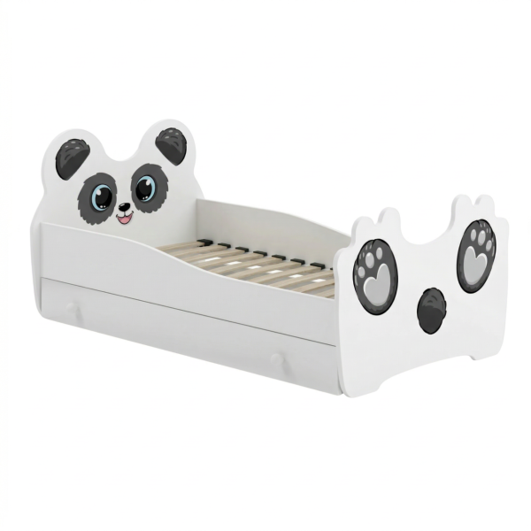 Łóżko dziecięce pojedyncze Panda 140x70 z szufladą 994581