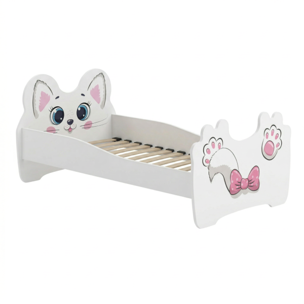 Łóżko dziecięce pojedyncze Pink Cat 140x70 994586