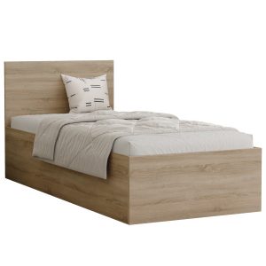 Łóżko dziecięce SIMPLE z materacem | 90×200 Dąb sonoma 1002121 Łóżko dziecięce SIMPLE z materacem | 90×200 Dąb sonoma 1002121