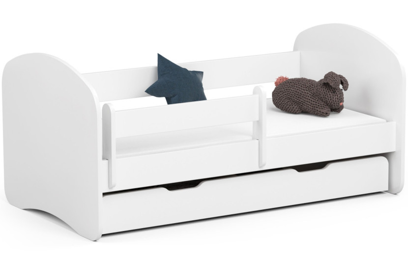 Łóżko dziecięce SMILE 140x70 Białe + Materac 727961