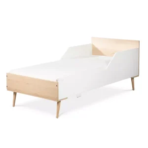Łóżko dziecięce SOFIE 180×80 białe/buk bez szuflady/bez materaca 420360