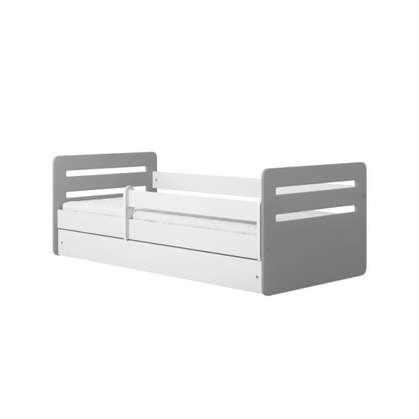 Łóżko dziecięce TOMI MIX 180x80 białe/szare bez szuflady/bez materaca 950276