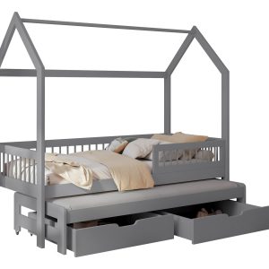 Łóżko dziecięce wysuwane z szufladami Asher 80 297396 Łóżko dziecięce wysuwane z szufladami Asher 80 297396