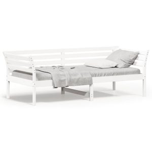 Łóżko dzienne bez materaca białe 80×200 cm drewno sosnowe 479419 Łóżko dzienne bez materaca białe 80×200 cm drewno sosnowe 479419