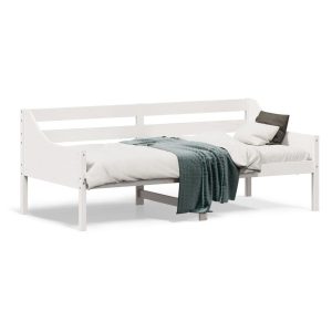 Łóżko dzienne bez materaca białe 90×190 cm drewno sosnowe 478210 Łóżko dzienne bez materaca białe 90×190 cm drewno sosnowe 478210