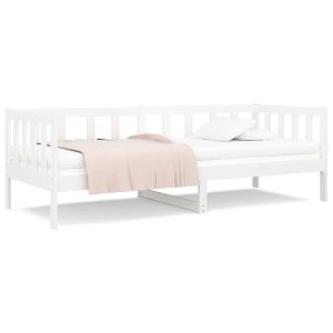 Łóżko dzienne bez materaca białe 90×190 cm drewno sosnowe 469290 Łóżko dzienne bez materaca białe 90×190 cm drewno sosnowe 469290