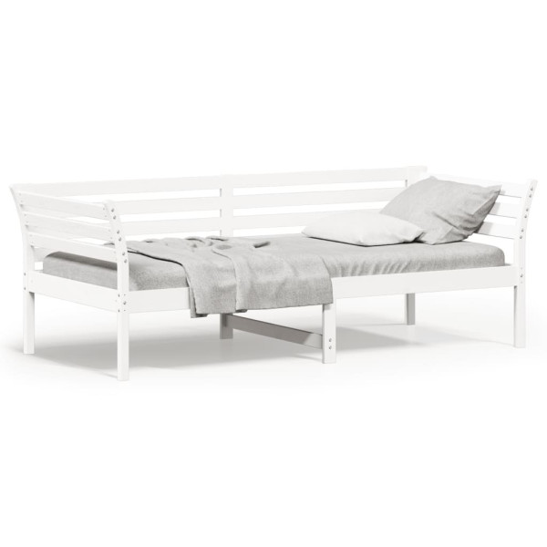 Łóżko dzienne białe 100x200 cm lite drewno sosnowe 477855