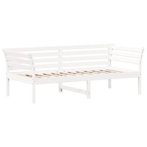 Łóżko dzienne białe 75×190 cm lite drewno sosnowe 479911 Łóżko dzienne białe 75×190 cm lite drewno sosnowe 479911
