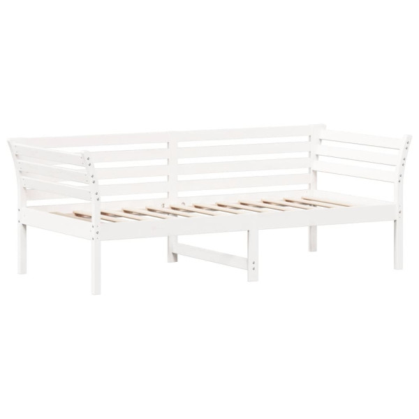 Łóżko dzienne białe 75x190 cm lite drewno sosnowe 479911