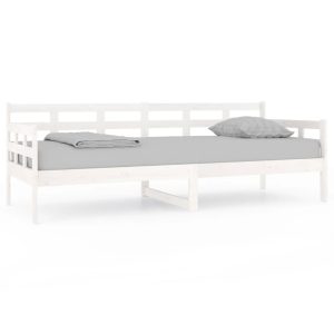 Łóżko dzienne białe lite drewno sosnowe 80×200 cm 476620 Łóżko dzienne białe lite drewno sosnowe 80×200 cm 476620
