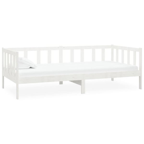 Łóżko dzienne białe lite drewno sosnowe 90x200 cm 469302