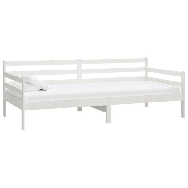 Łóżko dzienne białe lite drewno sosnowe 90x200 cm 469350