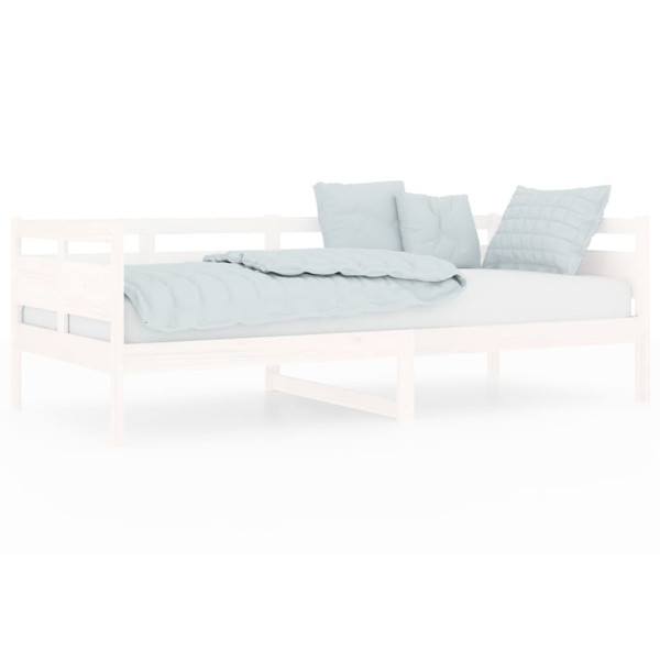 Łóżko dzienne białe lite drewno sosnowe 90x200 cm 476004