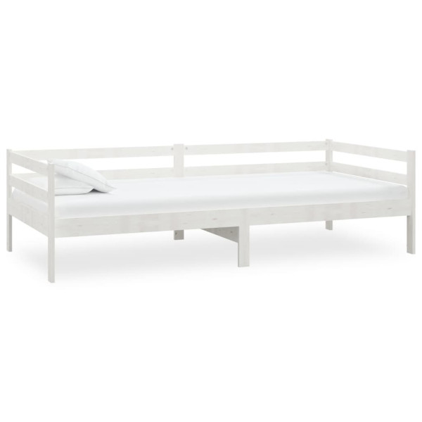 Łóżko dzienne białe lite drewno sosnowe 90x200 cm 469280
